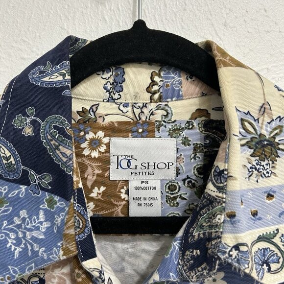 Cottagecore Floral Patchwork Jacket Blue Grandma Patchwork Country PS Tog Shop - Picture 5 of 10